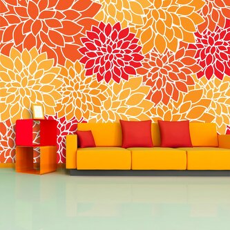 Tapeta Barevné květiny: 336x220 cm