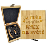 Dárková sada na víno Já mám nejlepšího přítele na světě: 147×168×49 mm