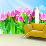 Tapeta Růžové tulipány: 336x220 cm