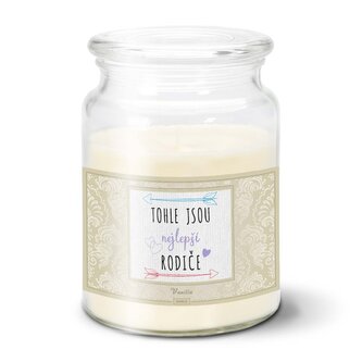 Svíčka Tohle jsou nejlepší rodiče: 500 g 