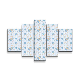 Obraz - 5-dílný Zvonkohra: 125x90 cm