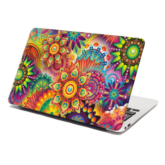 Samolepka na notebook Barevné obrazce: 29x20 cm