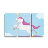 Obraz - 3-dílný Jednorožec: 120x80 cm