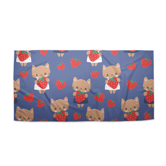 Ručník Kočičky s jahodami: 50x100 cm