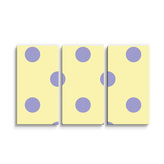 Obraz - 3-dílný Fialové tečky : 120x80 cm