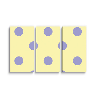 Obraz - 3-dílný Fialové tečky : 120x80 cm