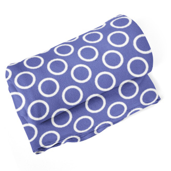 Deka Bílé kruhy na modré: 190x140 cm
