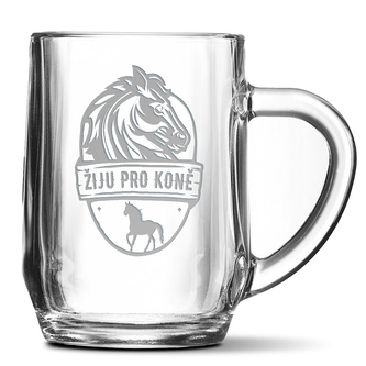 Půllitr Žiju pro koně: 0,5