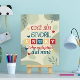 Dárková cedulka Když Bůh stvořil vnuky: 30x40 cm