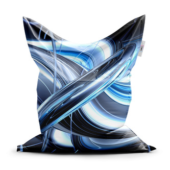 Sedací vak Modrá abstrakce: 150x100 cm