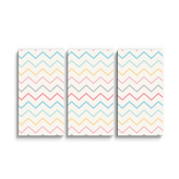 Obraz - 3-dílný Šestibarevné klikyháky: 120x80 cm