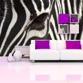 Tapeta Detail zebra: 208x125 cm