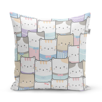 Polštář Barevná koťátka: 40x40 cm