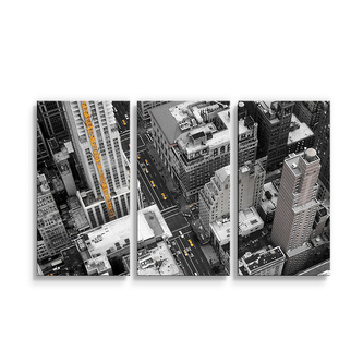 Obraz - 3-dílný Pohled z mrakodrapu: 120x80 cm