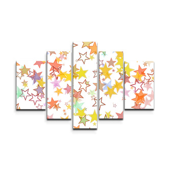 Obraz - 5-dílný Hvězdičky: 125x90 cm