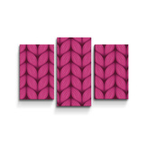 Obraz - 3-dílný Pletení ve fuchsiové barvě: 75x50 cm