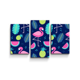 Obraz - 3-dílný Růžoví plameňáci: 75x50 cm