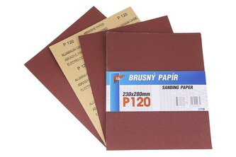 Papír brusný 230x280mm P120 10ks