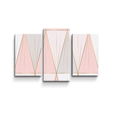 Obraz - 3-dílný Růžovošedé jehlany: 75x50 cm