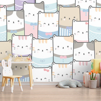 Tapeta Barevná koťátka: 336x220 cm