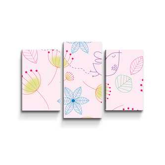 Obraz - 3-dílný Barevné obrázky: 75x50 cm