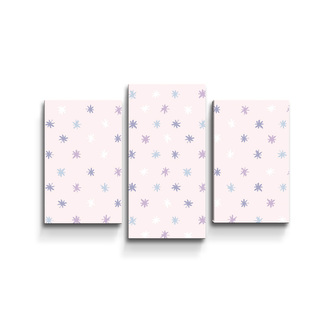 Obraz - 3-dílný Barevné hvězdy: 75x50 cm