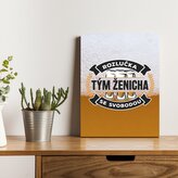 Dárková cedulka Rozlučka se svobodou tým ženicha: 30x40 cm