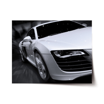 Plakát Bílý sporťák: 120x80 cm