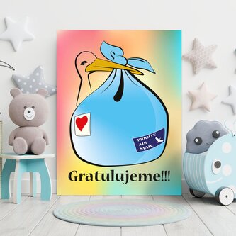 Dárková cedulka Gratulujeme!!! 2: 30x40 cm
