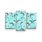 Obraz - 3-dílný Plameňáci: 75x50 cm