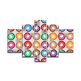 Obraz - 5-dílný Barevné spirály: 125x90 cm