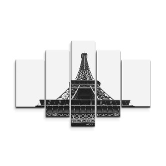 Obraz - 5-dílný Eiffel Tower 4: 125x90 cm