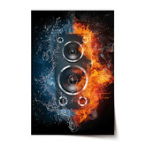 Plakát Ohnivý reproduktor: 120x80 cm