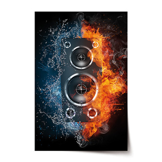 Plakát Ohnivý reproduktor: 120x80 cm