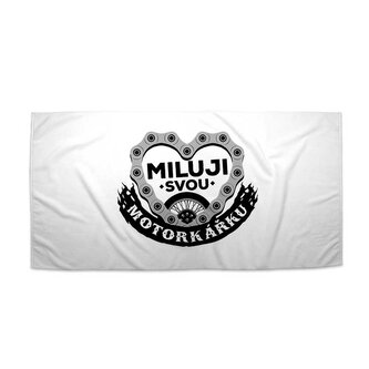 Ručník Miluji svou motorkářku: 70x140 cm Ručník Miluji svou motorkářku: 70x140 cm