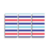 Obraz - 3-dílný Barevné veselé pruhy: 120x80 cm