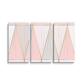 Obraz - 3-dílný Růžovošedé jehlany: 120x80 cm