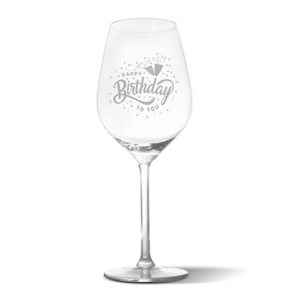 Sklenička na víno Happy birthday to you 2: 49 cl