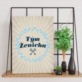 Dárková cedulka Tým ženicha klíče: 30x40 cm