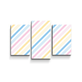 Obraz - 3-dílný Tříbarevné pruhy: 75x50 cm