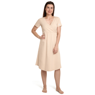 Moniel košilka/šaty kojící Dots béžová XL