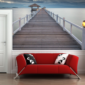 Tapeta Dřevěné molo: 336x220 cm