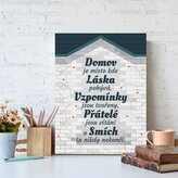 Dárková cedulka Domov 4: 30x40 cm