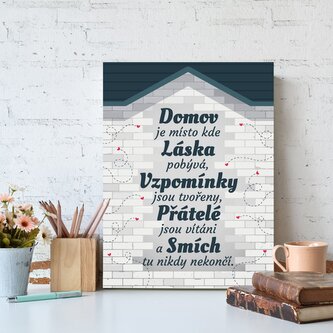 Dárková cedulka Domov 4: 30x40 cm