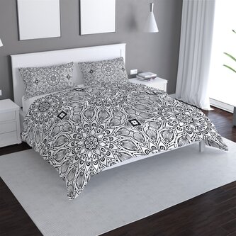 Povlečení Bílé mehendi: 140x200 / 90x70 Povlečení Bílé mehendi: 140x200 / 90x70