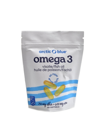 Arctic Blue - Omega 3 60 kapslí (250mg DHA & 400mg EPA) původ Aljaška