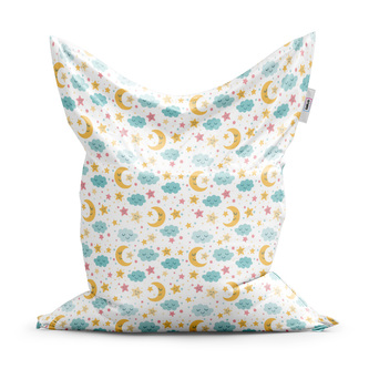 Sedací vak Měsíc a modré mráčky: 150x100 cm