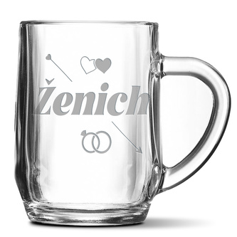 Půllitr Ženich šíp: 0,5
