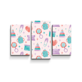 Obraz - 3-dílný Chrastítko a čepičky: 75x50 cm