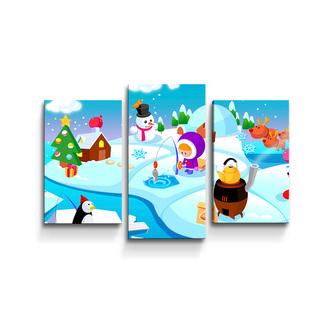 Obraz - 3-dílný Antarktida: 75x50 cm